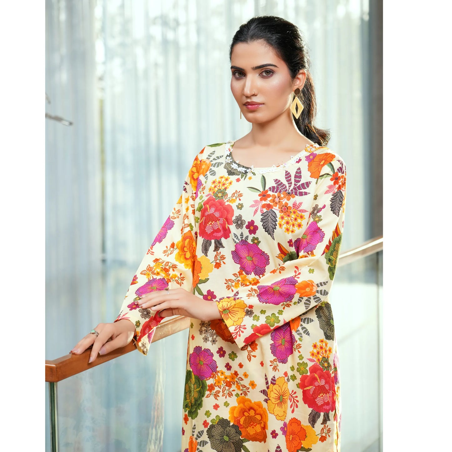 UMS-61 "Limelight" by Simrans Printed Lawn Co Ord Set Collection | Ready to Wear Pakistani Asian clothes