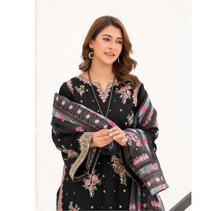 UA-216 Embroidered Cambric Cotton Collection by Umnaa | Ready to Wear Pakistani Asian clothes