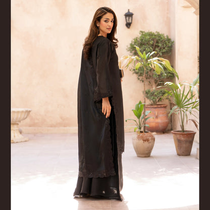RA-36 Embroidered Sheesha Silk 3 Piece Suit | Premium Embroidered Silk Dress with Dupatta | Women's Party & Festive Wear