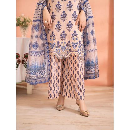 RA-37 Embroidered Printed Lawn Dress with Printed Cotton Silk Dupatta | Women's 3 Piece Summer Suit