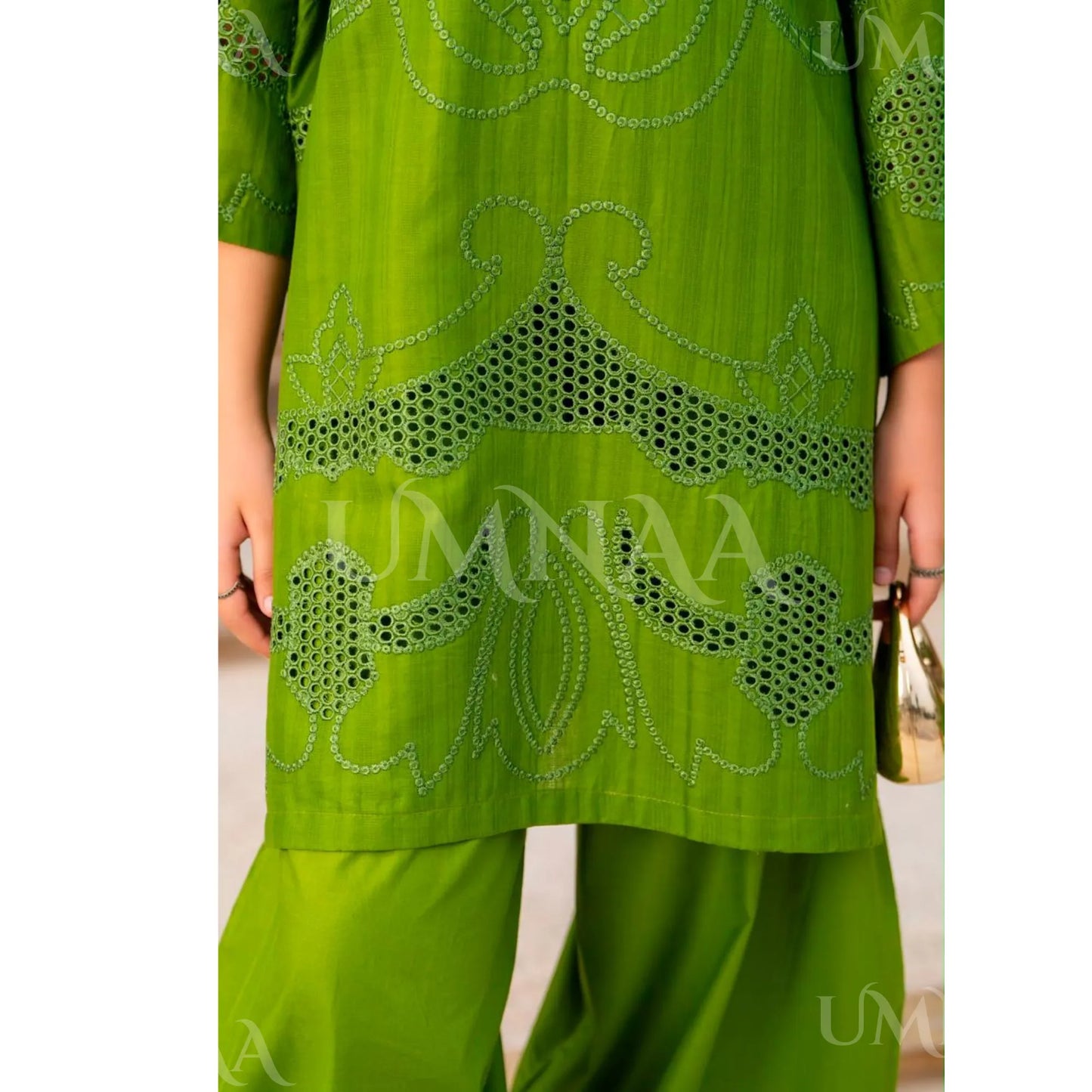 UA-276 Embroidered Trendy Cotton Co-Ord Set | Umnaa