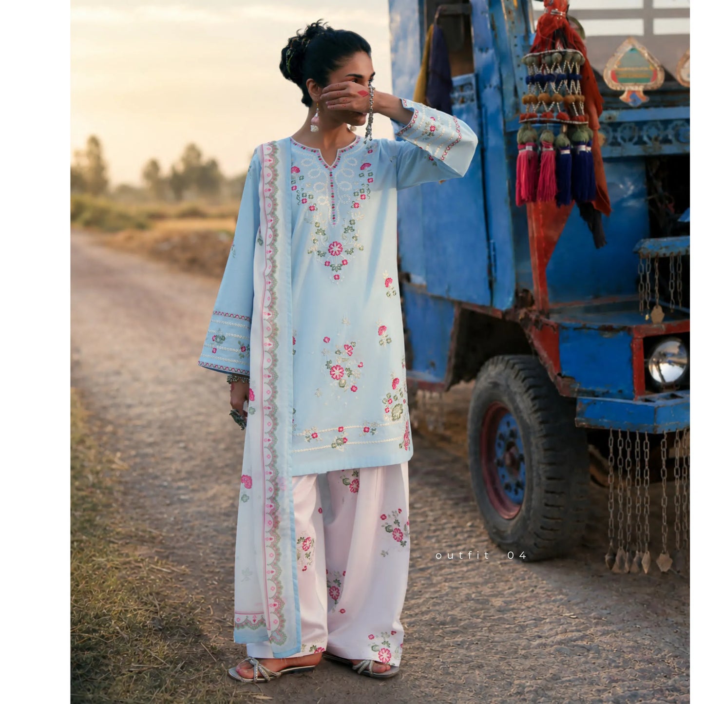 UCA-43 "HER" Collection Embroidered Cambric Cotton by Casuallite 3 Piece Suit for Women | Ready to Wear Pakistani Dress