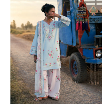 UCA-43 "HER" Collection Embroidered Cambric Cotton by Casuallite 3 Piece Suit for Women | Ready to Wear Pakistani Dress