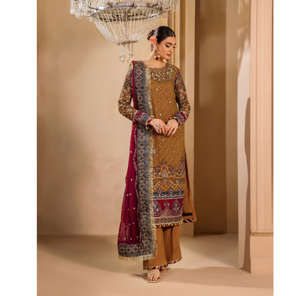 UTT-10 "Chantelle" Embroidered Chiffon Festive Collection by Traditional Thread
