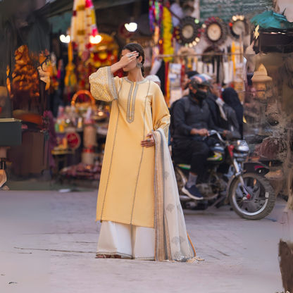 UCA-15 3 Pc Embroidered Cambric Cotton Ready to Wear Eid Collection by Casuallite