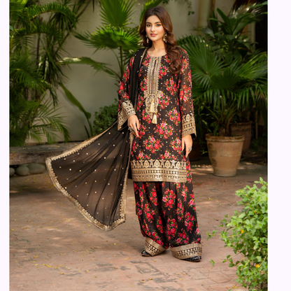 "Khumaar" Embroidered Georgette Collection by karma Collection Asian Wear Pakistani Dresses
