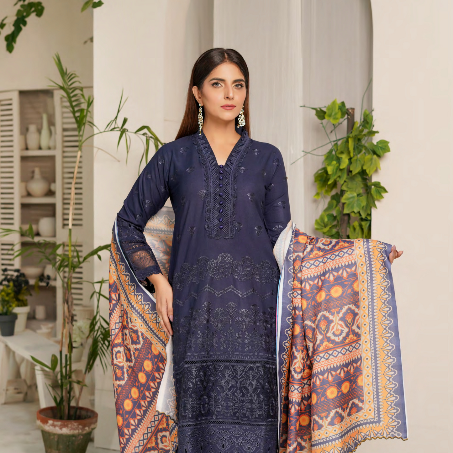 3 Pc Dhanak Collection | Ready to Wear | MUNIRA | UMMUN07