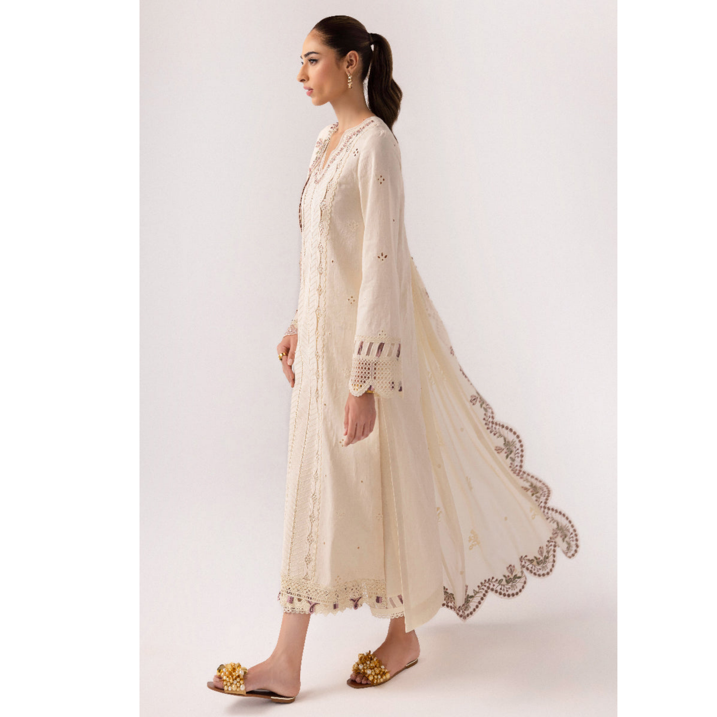 3 Pc Festive Embroidered Collection  | Ready to Wear | Qalamkar