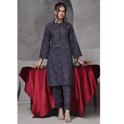 2 Pc Ready to wear Printed Lawn Co-Ords Dress - Saphron
