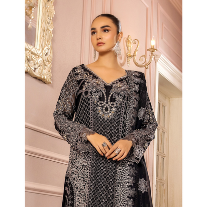 UTT-03 Embroidered Luxury Chiffon 3 Pc Pakistani Dress | Ready to wear | Traditional Thread
