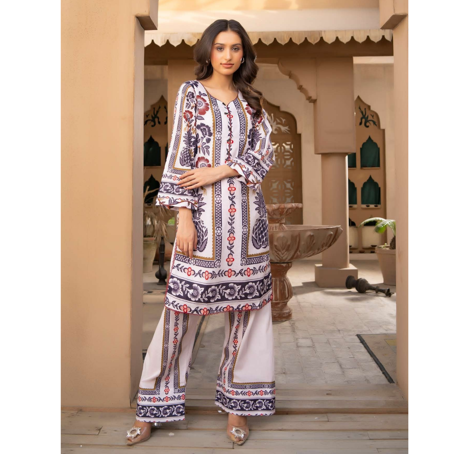 UMRZ-45 2 Pc Printed Cotton Co-Ord set |Ready to Wear| Rangz