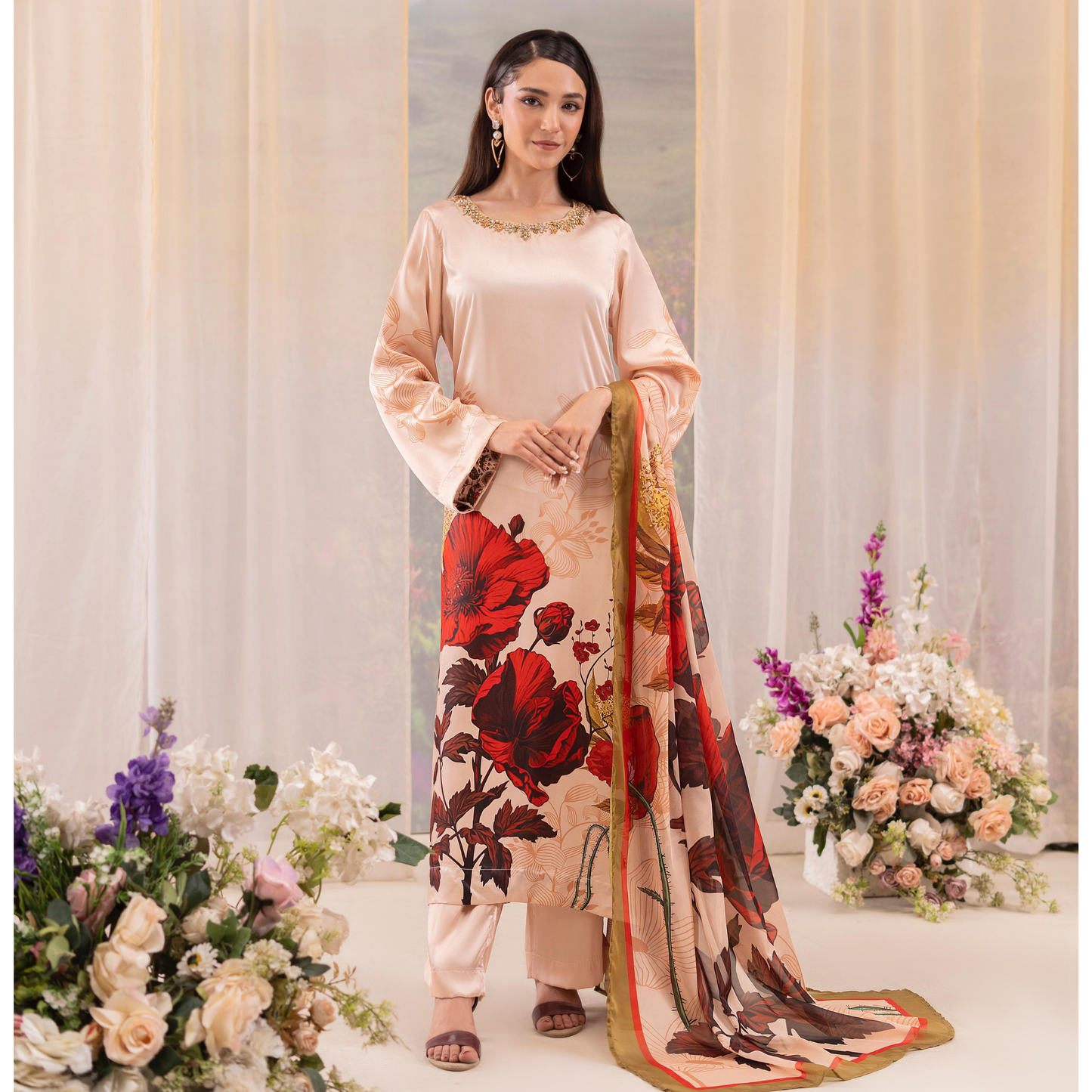 RA-20 3 Pc Printed Silk Collection |Ready to Wear | Raniya.h