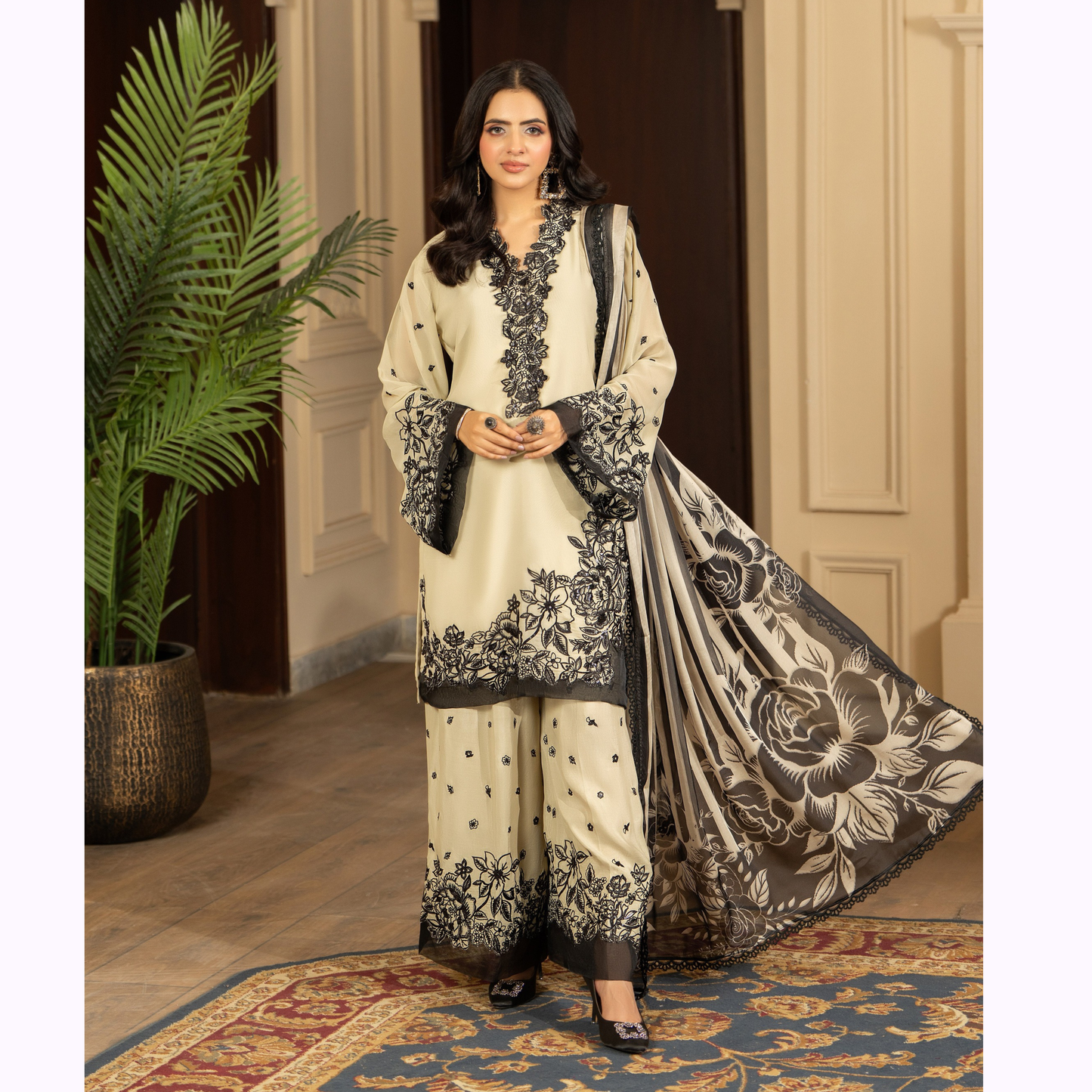 F-469 Embroidered Georgette Chiffon Collection by karma Collection