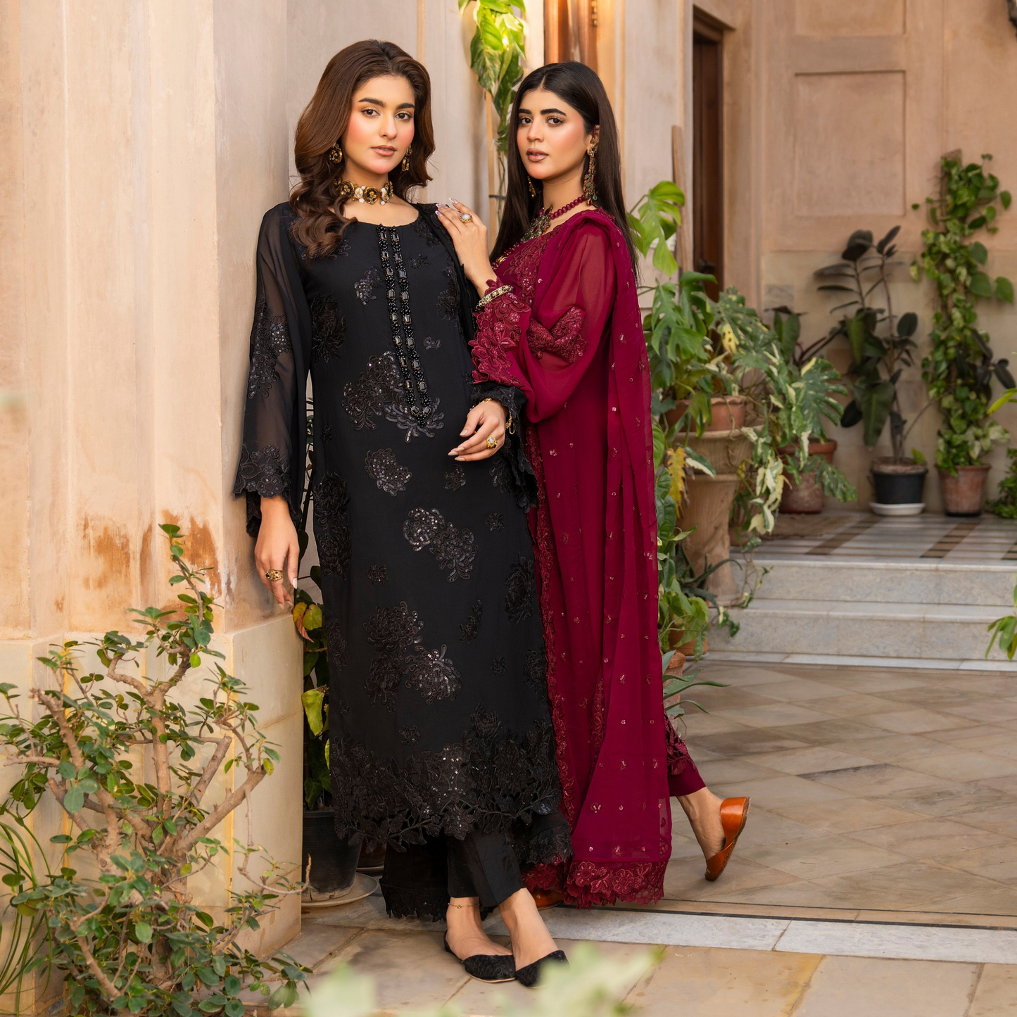F-497 "Hayat" Embroidered Georgette Chiffon 3 Pc Collection