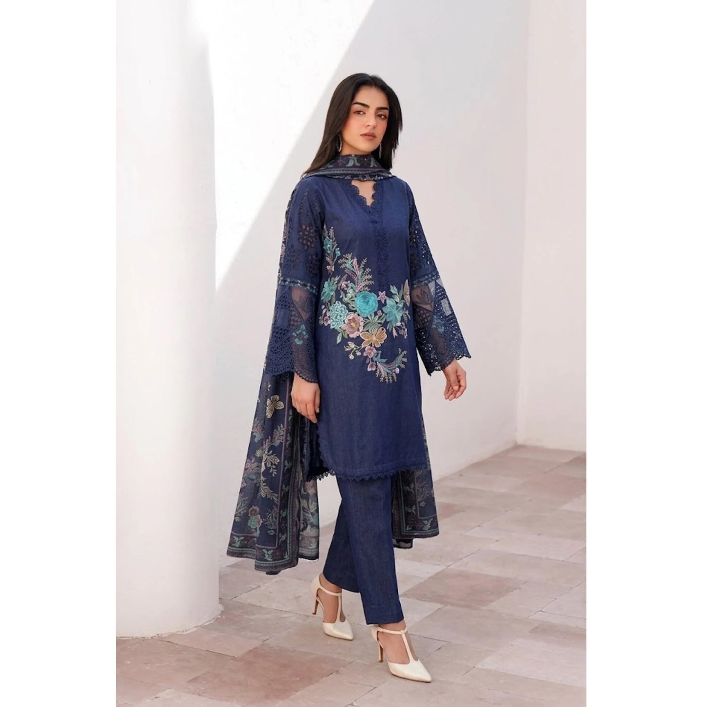 UA-186 Embroidered Cotton 3-Piece Collection | Ready to Wear Asian clothes