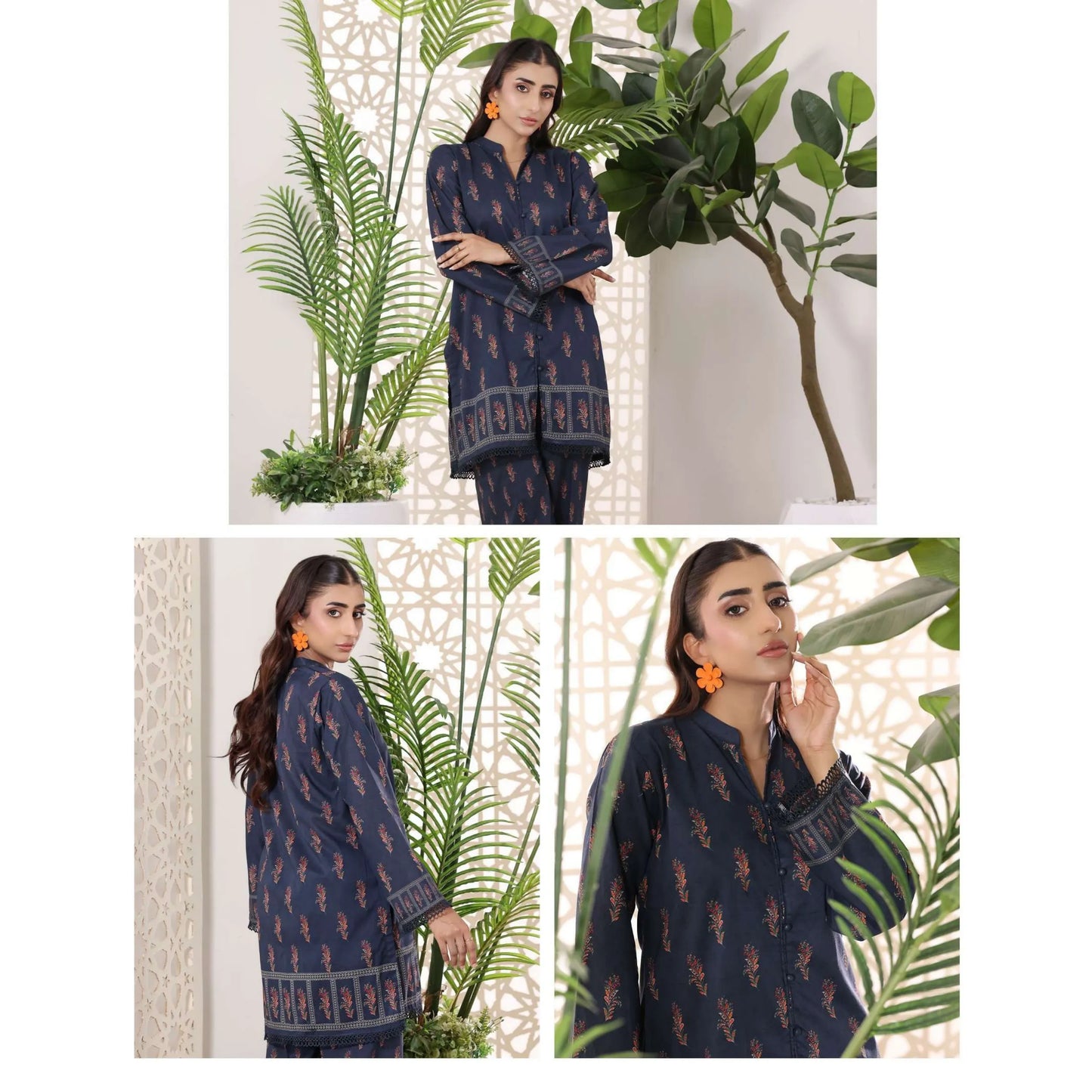 USN-19 Daily Pret Vol'8 Printed Lawn Co-Ords Set by Saphron Casual Co Ord Set Pakistani
