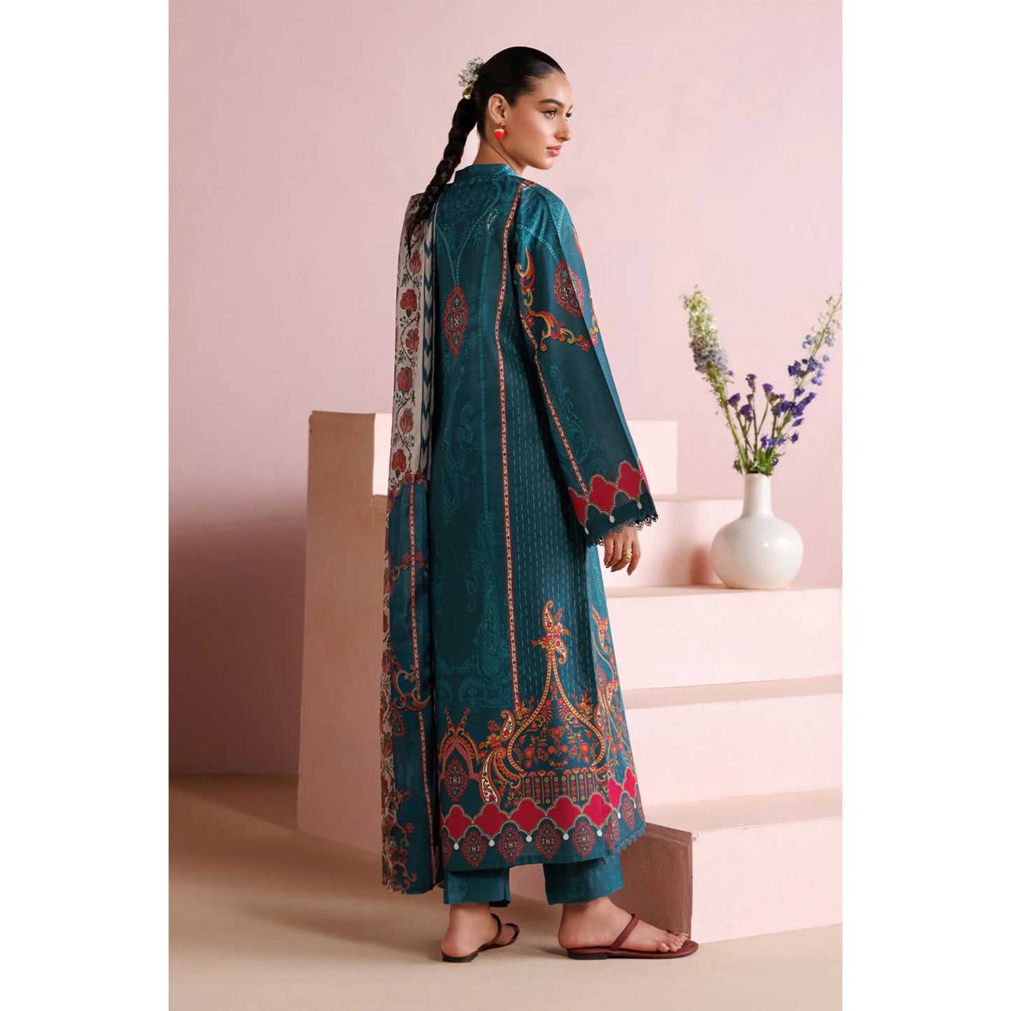UE-02 "Printed Essential" by Esra Fashion Summer Printed Lawn 3 Piece Collection | Pakistani Asian Clothes