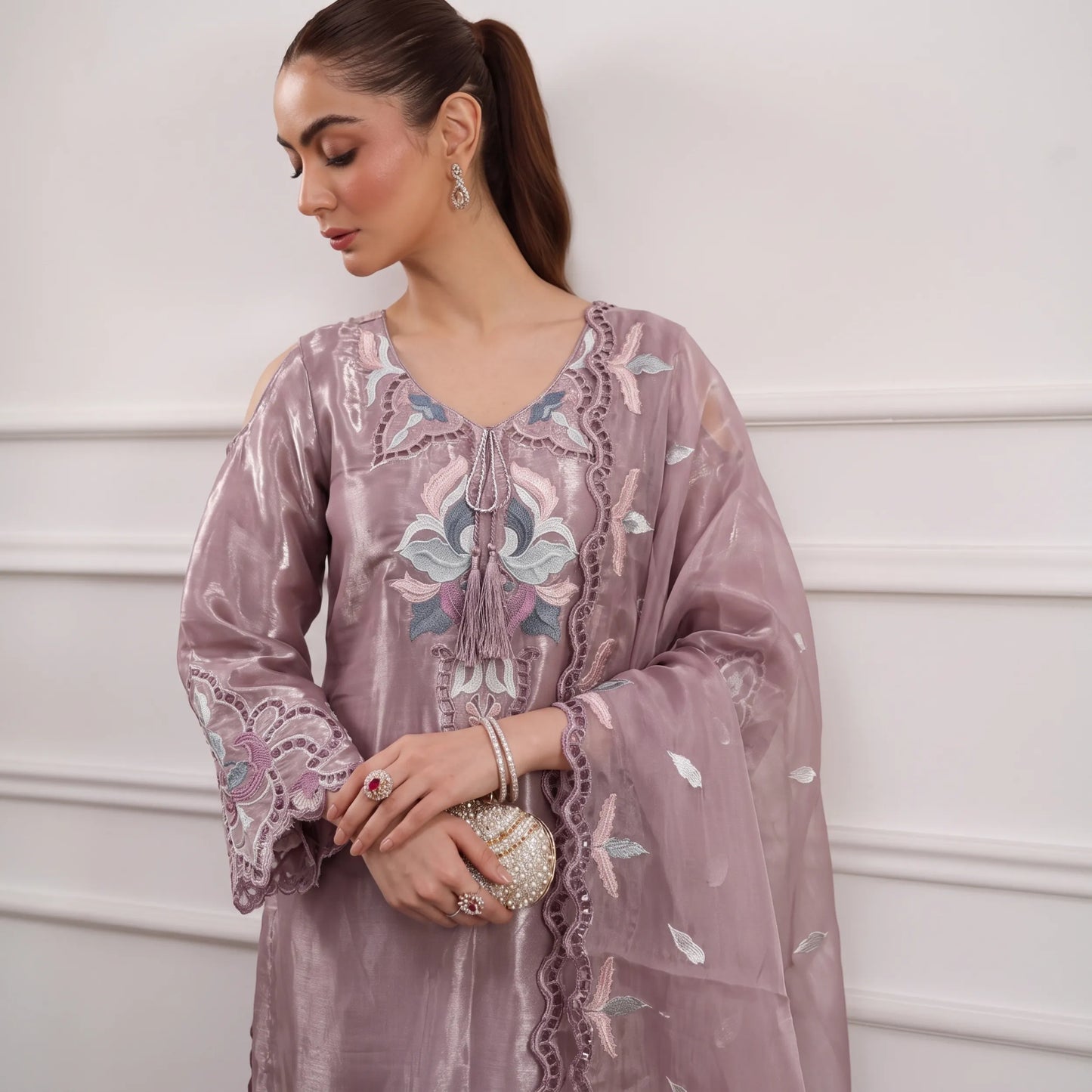UA-264 Embroidered Festive Kaftan Sheesha Silk Collection by Umnaa | Pakistani Trendy Kaftan Asian Clothing