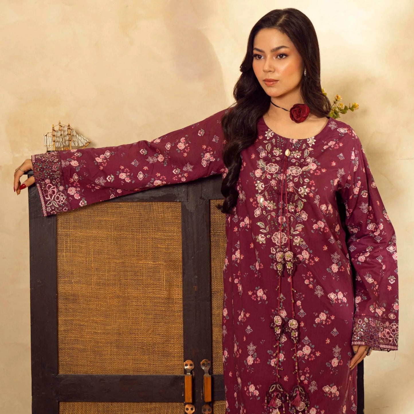 UGL-01 Printed Lawn Kaftan 2 Piece Set by Guzel