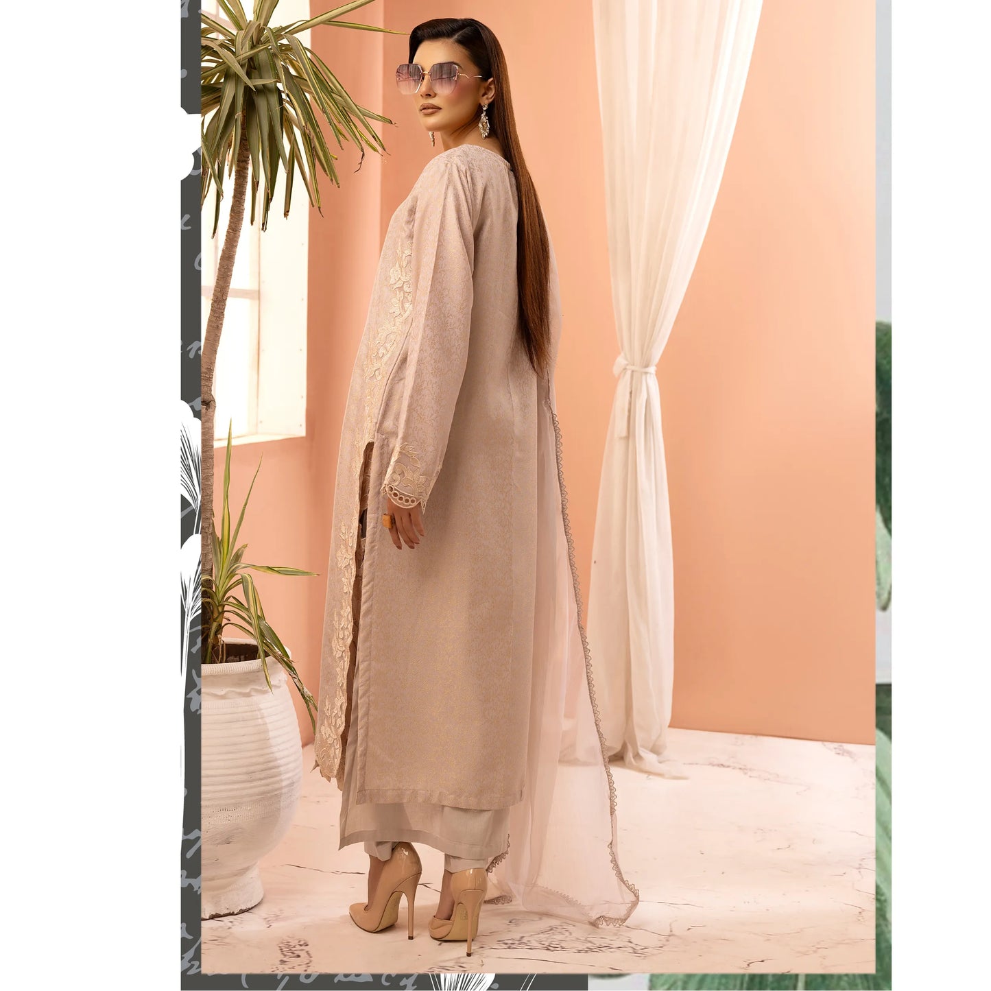 UMS-68 Florence Embroidered Visocse 3 pc Collection | Simrans