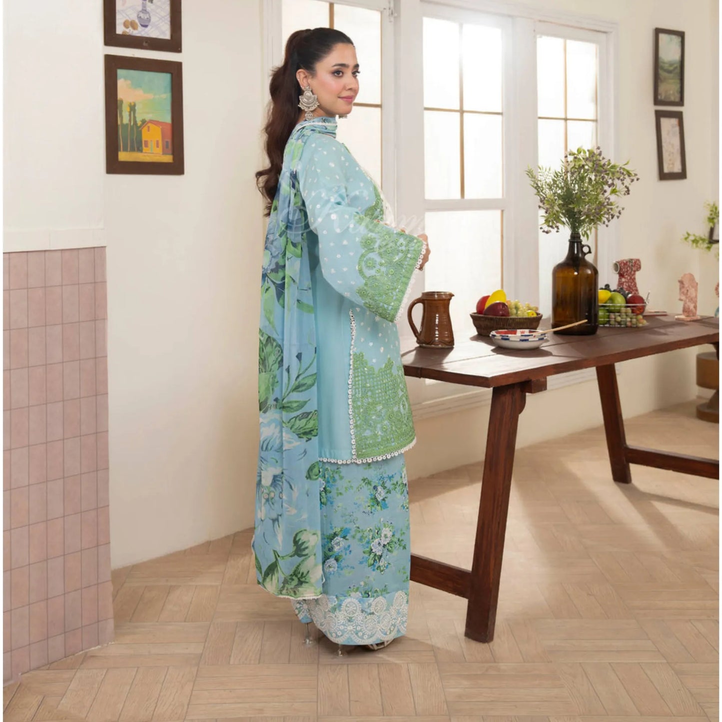 "Flora" Embroidered Lawn 3 Pc Collection | Karma Collection