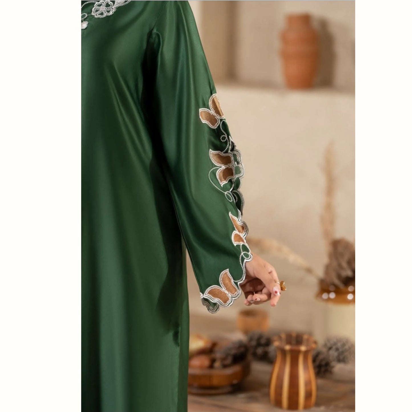 RA-39 Embroidered kaftan 2 Pc - Raniya.h