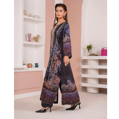UA-312 Printed Shamooz Silk Printed Kaftan Style Co-Ord Set| Umnaa