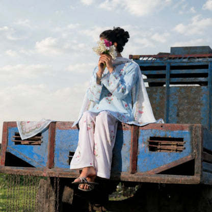 UCA-43 "HER" Collection Embroidered Cambric Cotton by Casuallite 3 Piece Suit for Women | Ready to Wear Pakistani Dress