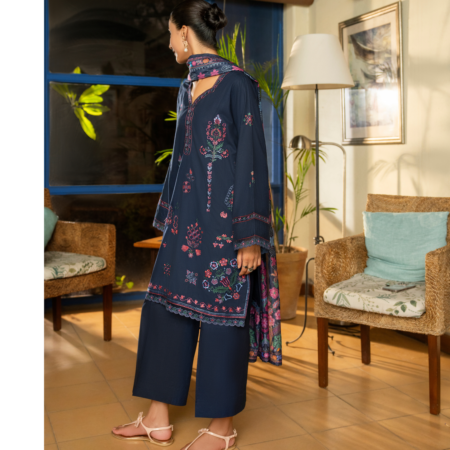 UCA-29 "Misha" Embroidered Linen Ready to Wear Winter Collection by Casuallite