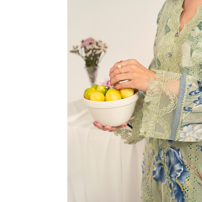 UA-94 3 Pc Embroidered Printed Summer Lawn | Ready to Wear | Umnaa