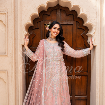 Luxury Embroidered Chiffon Party wear dress  | Wedding Collection | karma Collection | UMKC01201