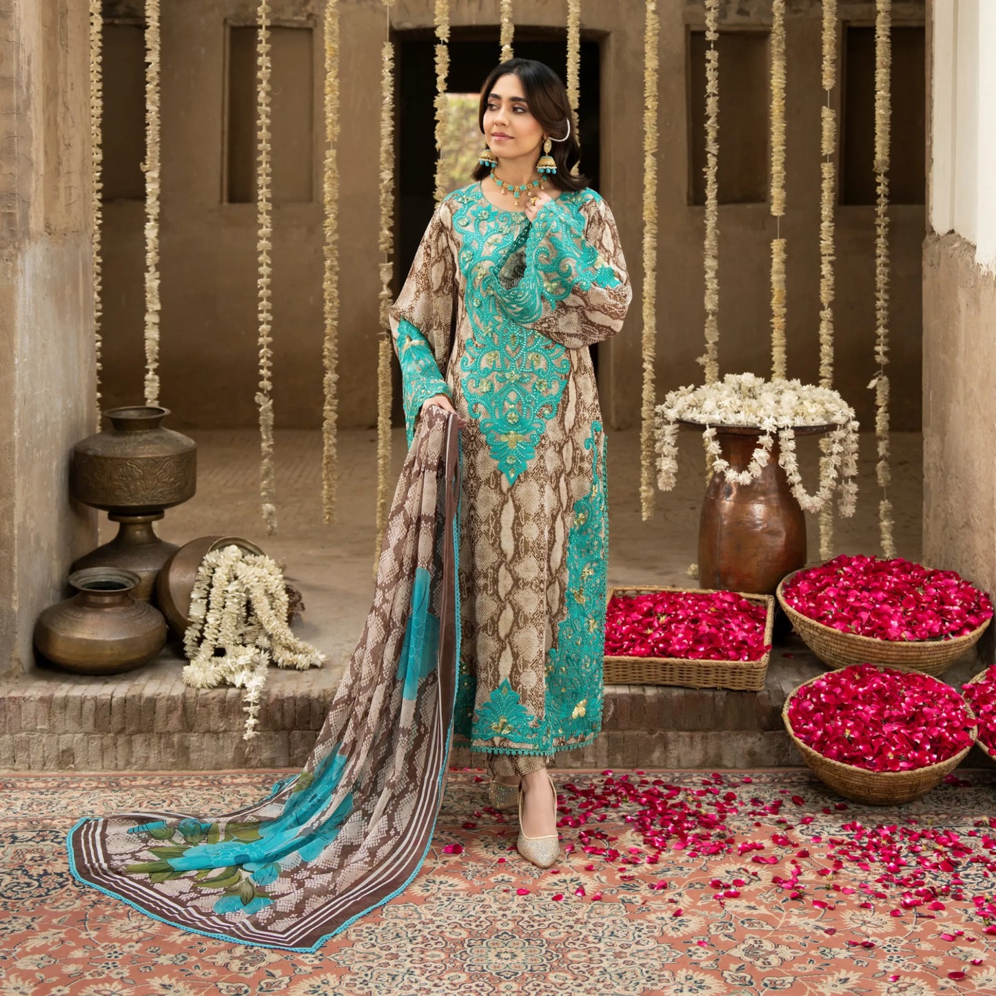 "AURA" Embroidered Georgette Collection by Karma Collection