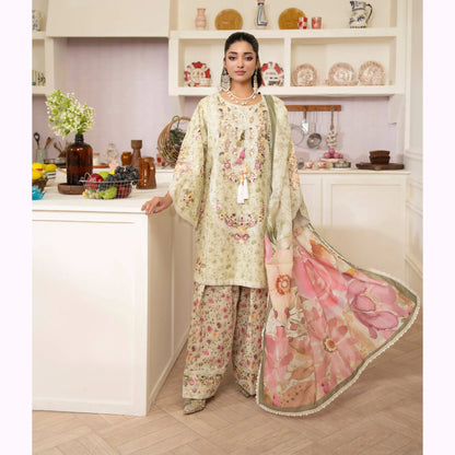 "Gulmahar" Embroidered Lawn Farshi Shalwar Collection by karma Collection
