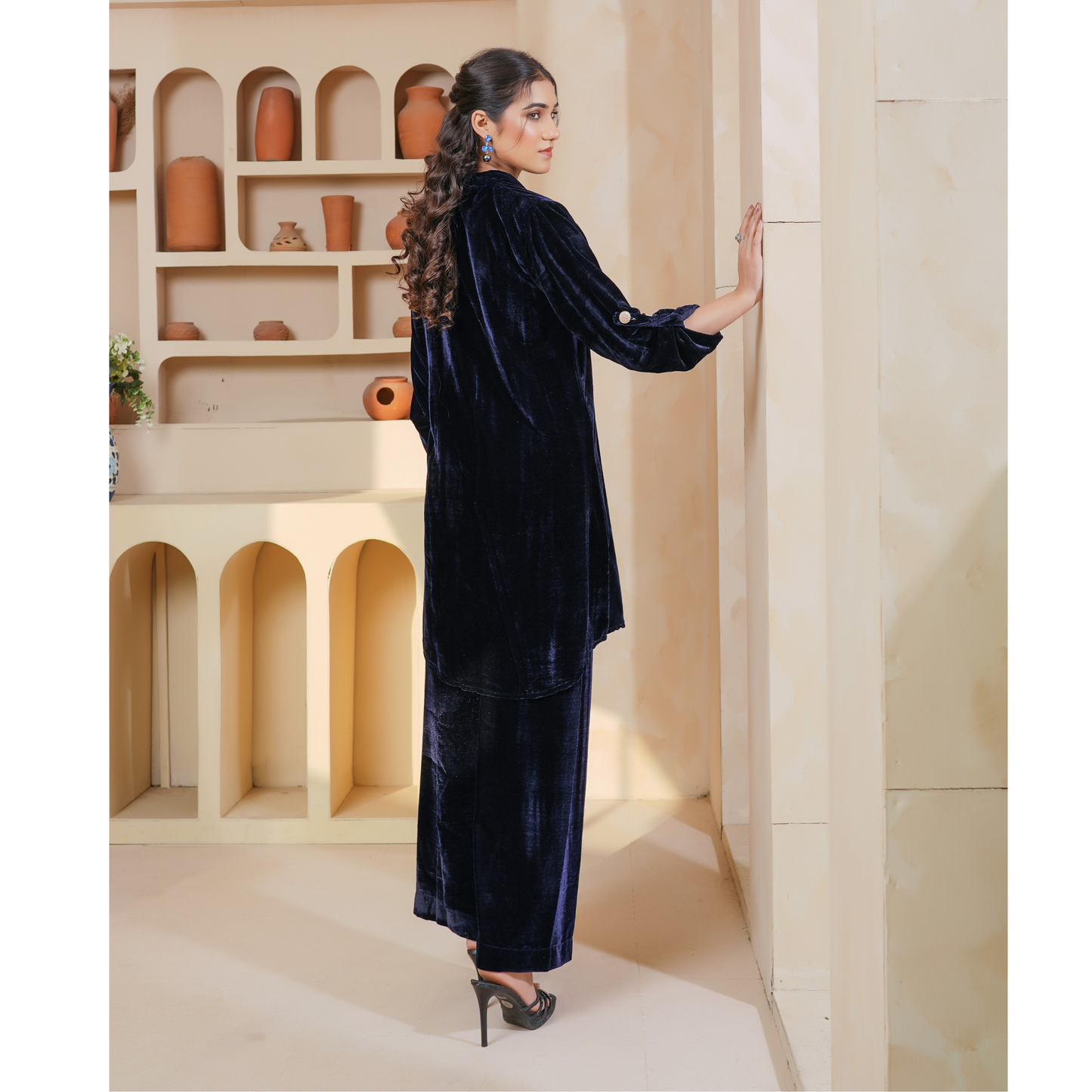 UMS-46 Velvet Co-Ords set by Simrans | Ready to Wear | Asian Clothes