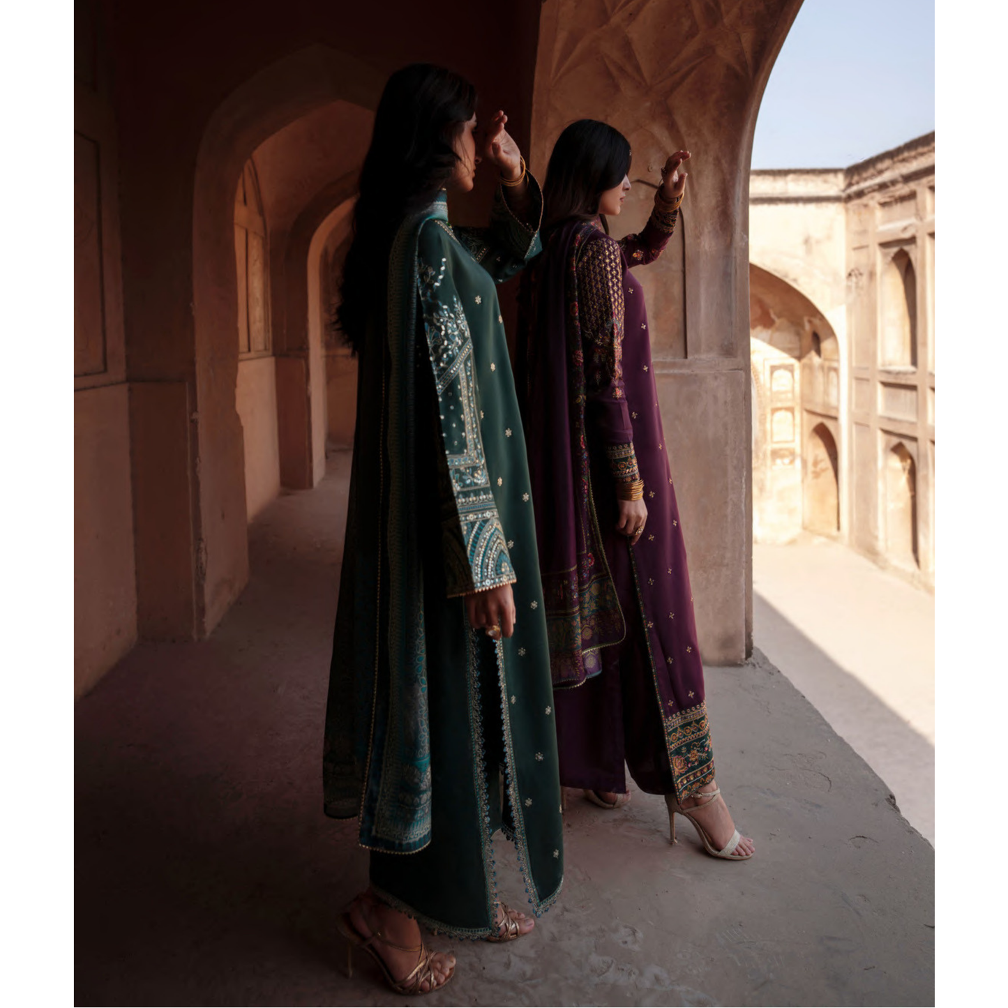 UCA-34 "ISHQIA" Festive Drop Embroidered Viscose Collection by Casuallite