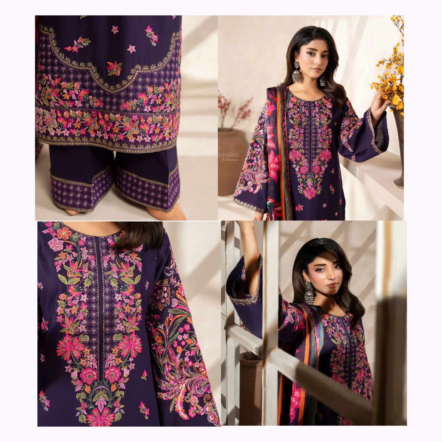KC-1562 "Ferisha" Embroidered Festive Collection by Karma Collection