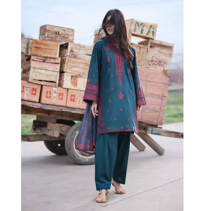 UCA-39 SafarNama Summer Embroidered Cotton Dress with Printed Silk Dupatta | Women’s Wear Pakistani Designer Outfit by Casuallite