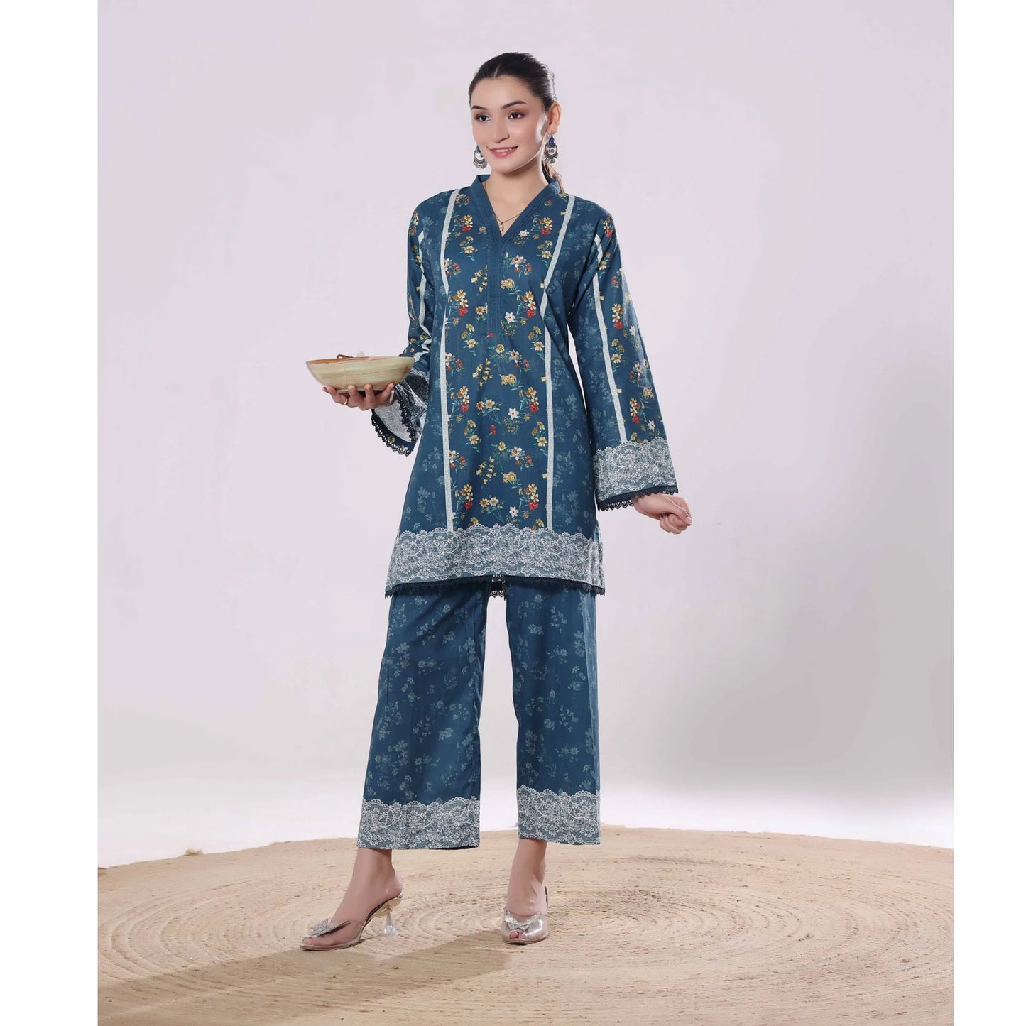 USN-18 Daily Pret Vol'8 Printed Lawn Co-Ords Set by Saphron