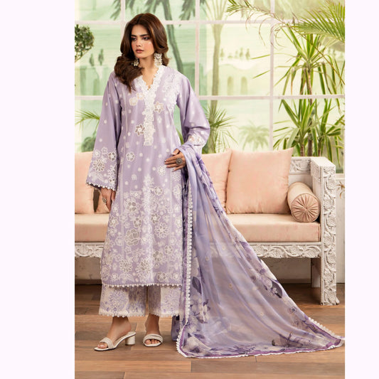 KC-1566 "Tabeer" Embroidered Festive Cambric Cotton Collection by Karma Collection