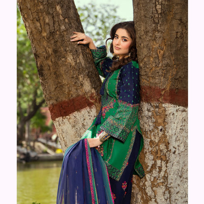 KC-1572 "Sunheri" Embroidered Festive Cambric Cotton Collection by Karma Collection
