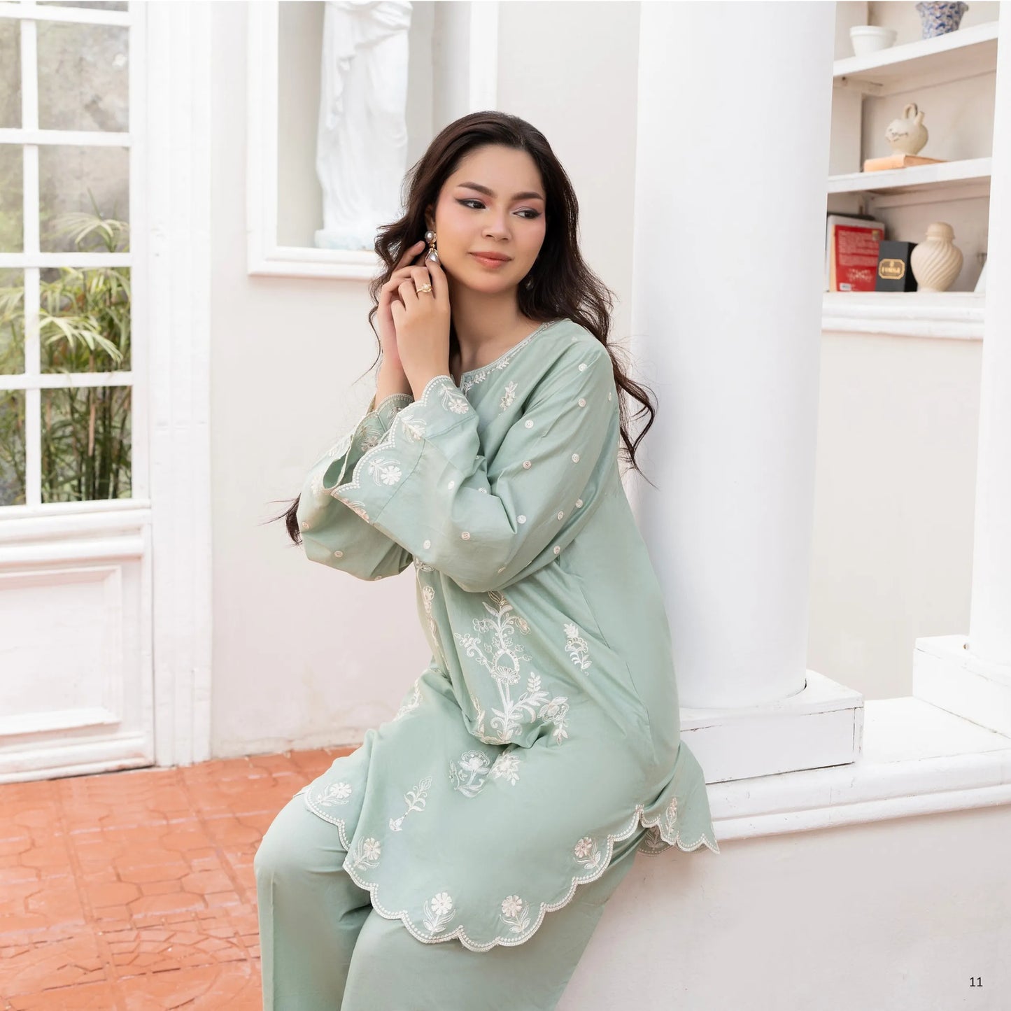 UA-243 Embroidered Lawn Summer Lawn Co-Ords Set by Umnaa