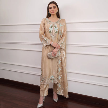 UA-264 Embroidered Festive Kaftan Sheesha Silk Collection by Umnaa | Pakistani Trendy Kaftan Asian Clothing