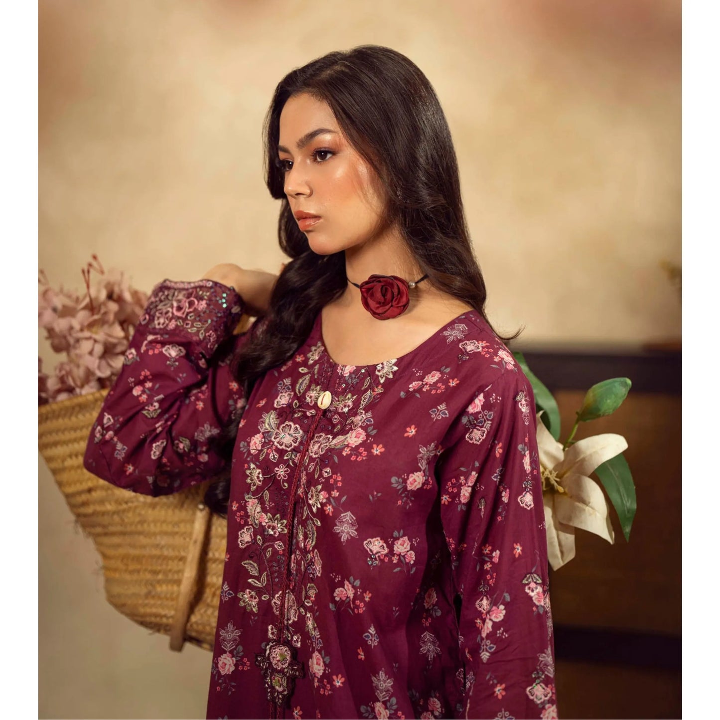 UGL-01 Printed Lawn Kaftan 2 Piece Set by Guzel