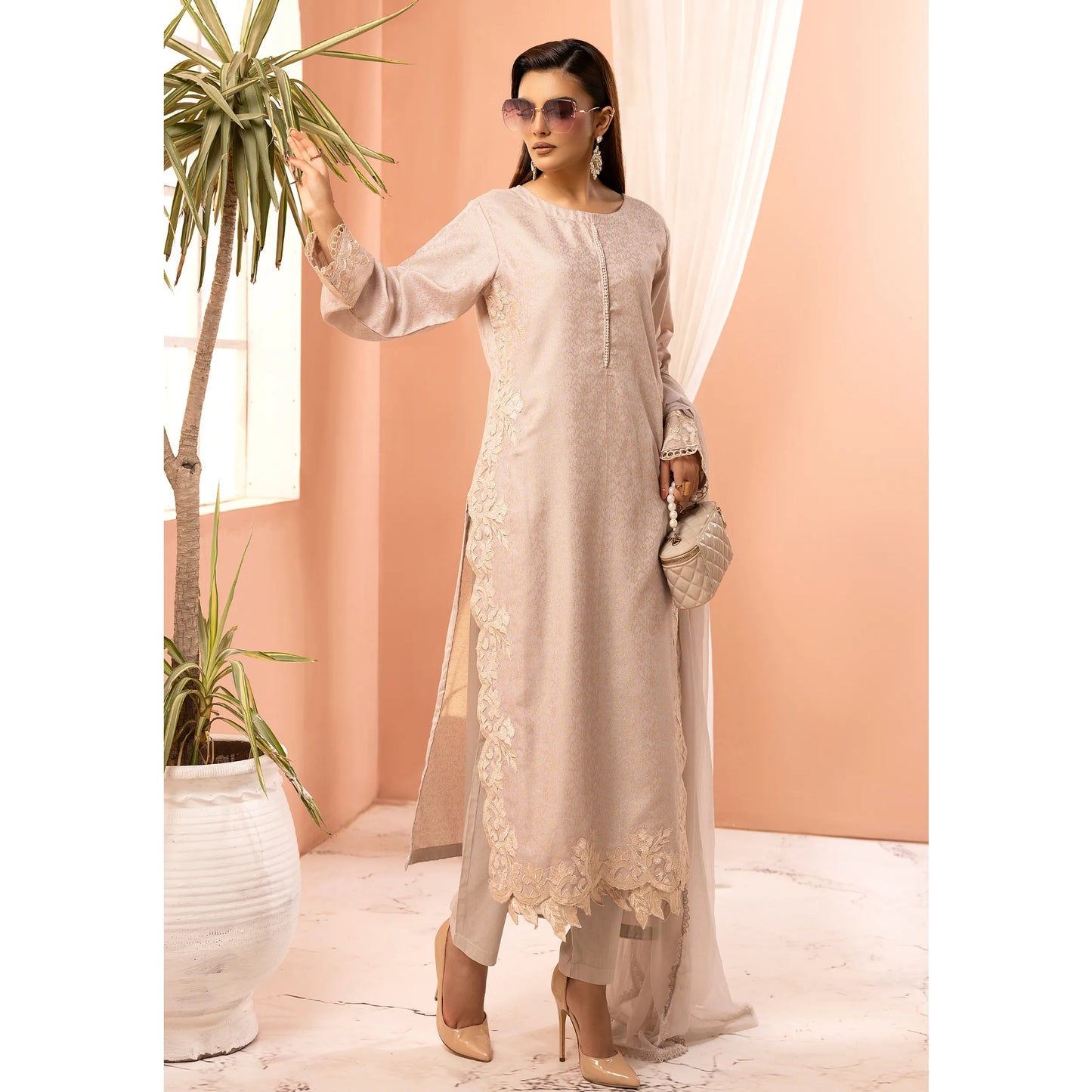 UMS-68 Florence Embroidered Visocse 3 pc Collection | Simrans