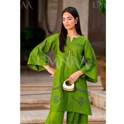 UA-276 Embroidered Trendy Cotton Co-Ord Set | Umnaa