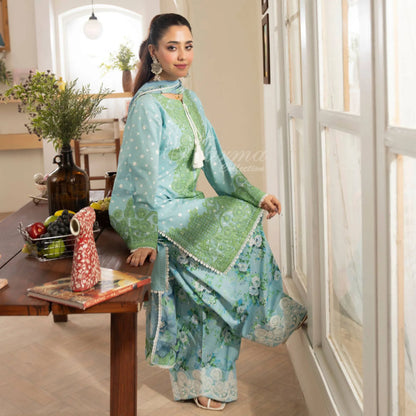 "Flora" Embroidered Lawn 3 Pc Collection | Karma Collection