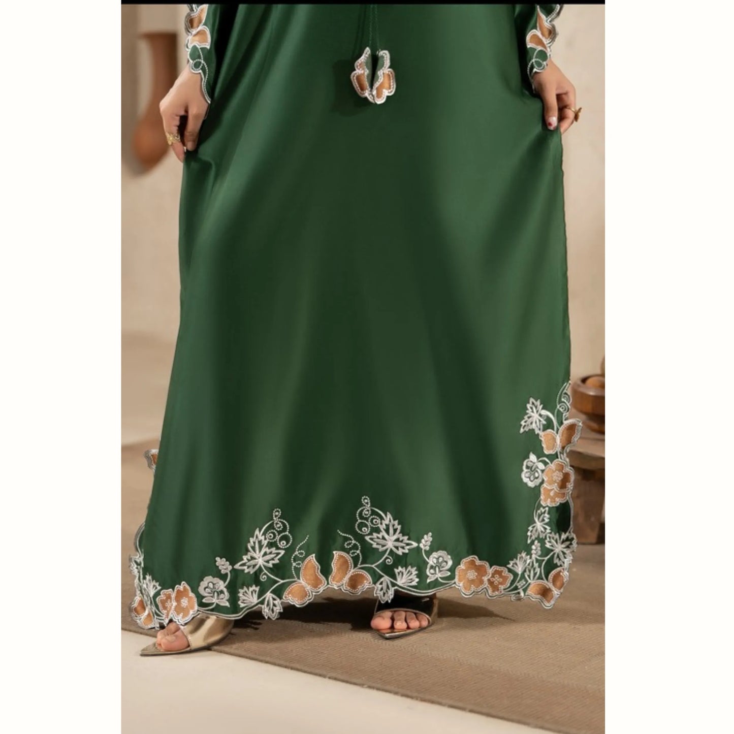 RA-39 Embroidered kaftan 2 Pc - Raniya.h