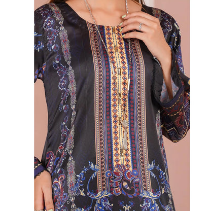UA-312 Printed Shamooz Silk Printed Kaftan Style Co-Ord Set| Umnaa
