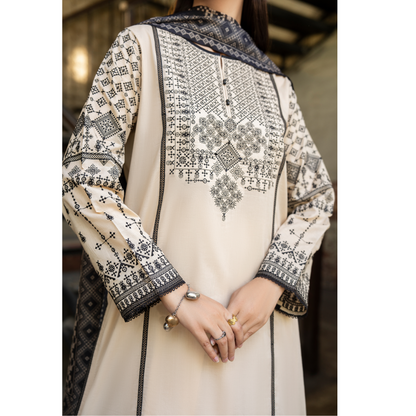 UCA-22 3 pc Summer Cotton Lawn Monochrome Collection | Ready to Wear | Casuallite