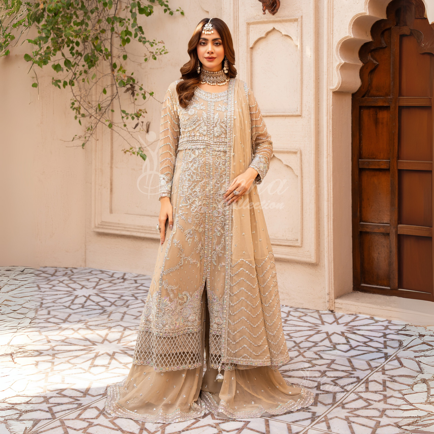 Luxury Embroidered Chiffon Party wear dress  | Wedding Collection | karma Collection | UMKC01201